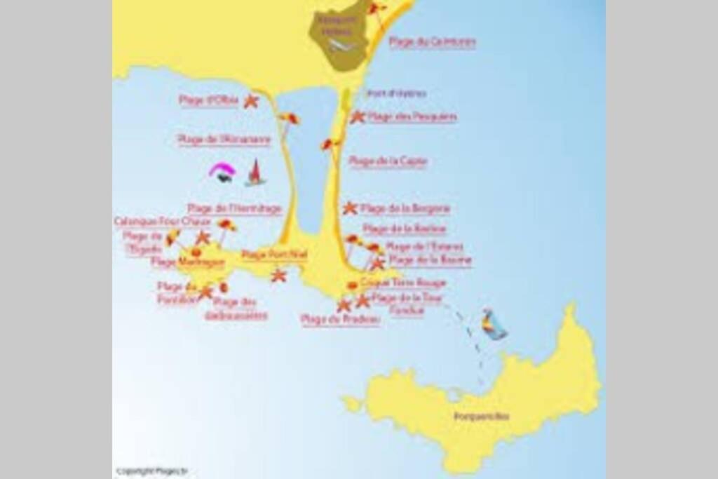 Apartment La Tour Fondue Vue Grand T2 Face A Porquerolles Drap Serviette Non Fournis